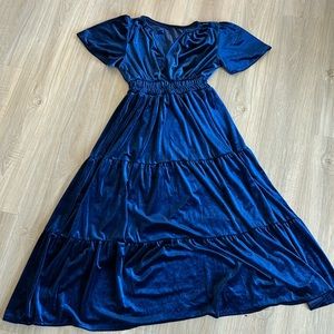 Blue Midi length Dress